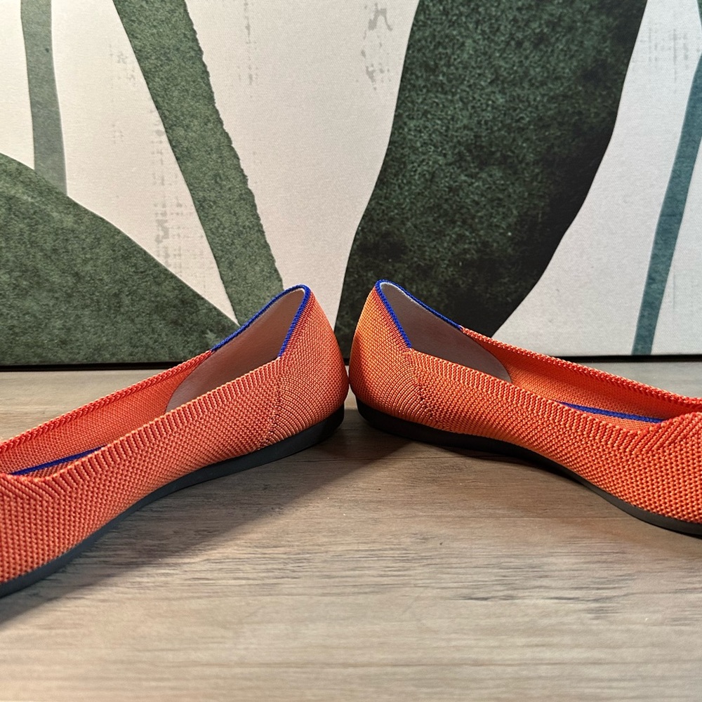 Rothy’s The Point (Retired) Persimmon Orange 8 Euc - image 6